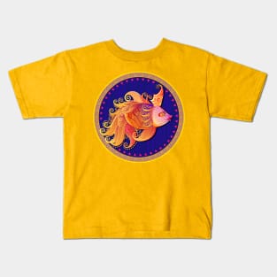 Illustration of fantastic goldfish Kids T-Shirt